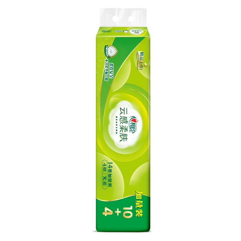 心相印 云感四层立体压花无芯卷纸120g*14粒