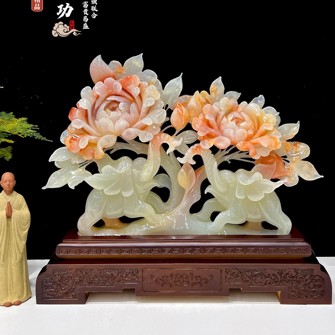 《走向成功》家居装饰玉石摆件乔迁开业办公室客厅玉石工艺品雕刻