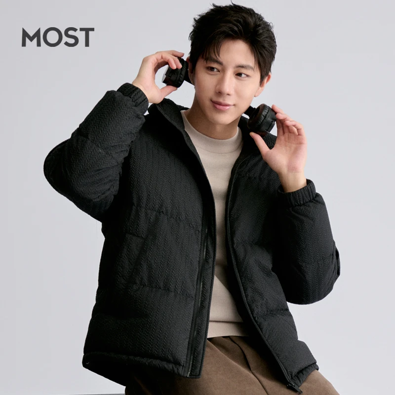MOST/姆氏德冬季白鸭绒羽绒服男立领保暖短款百搭面包服C44237239