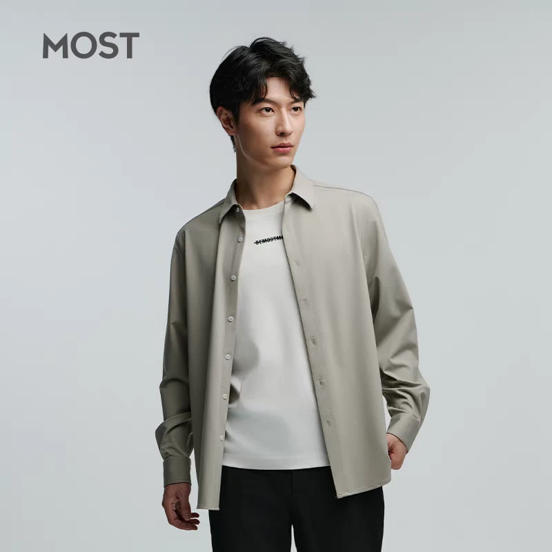 MOST/男装高级感衬衫长袖男士修身韩版痞帅潮流百搭衬衣C41250033