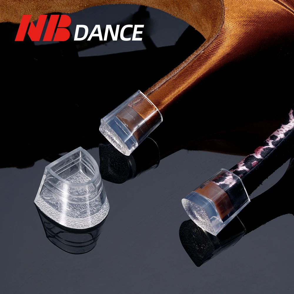 NBDANCE拉丁舞鞋专用保护套防滑耐磨透明鞋跟套马蹄锥跟静音跟套