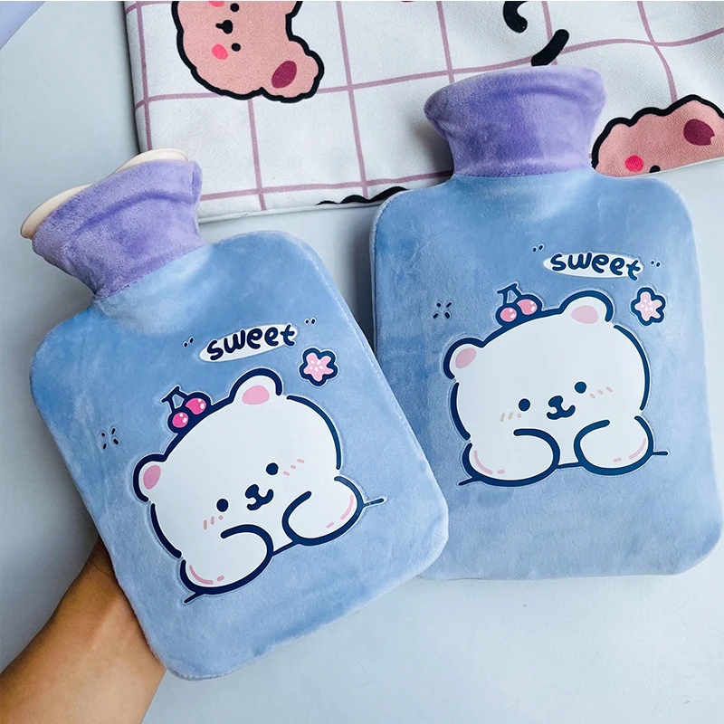 乐尚星注水热水袋女暖手袋可爱学生随身灌水袋暖肚子大小号暖手宝