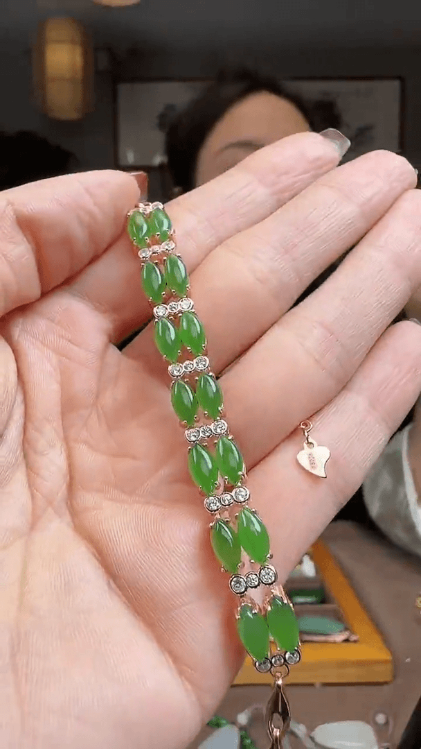 【闪购商品】和田玉手链银S925镶嵌1