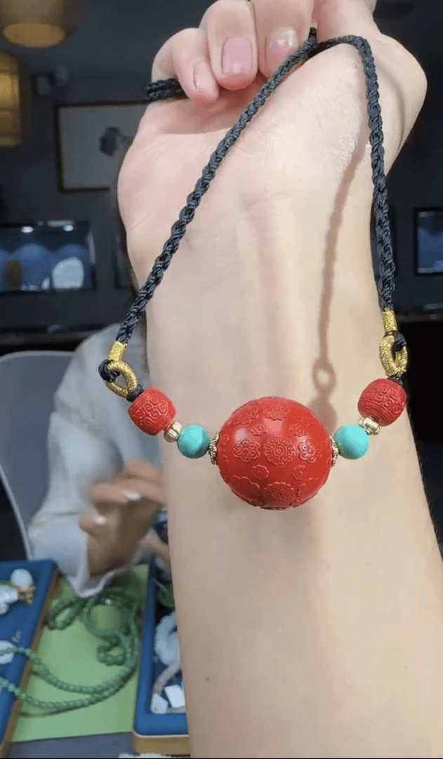 含辰砂工艺品朱砂挂件设计款