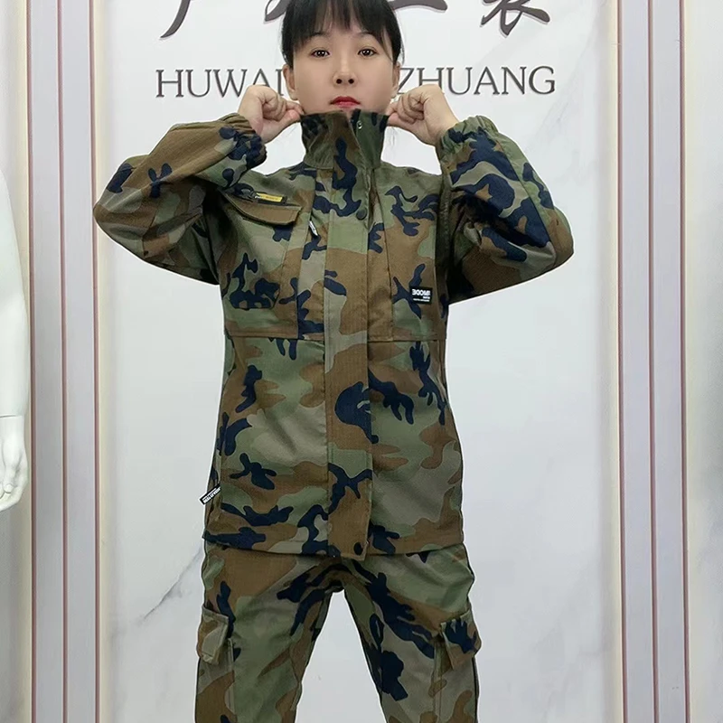 856春秋户外弹力迷彩套装（上衣+裤子）防泼水耐磨工作服防撕工装