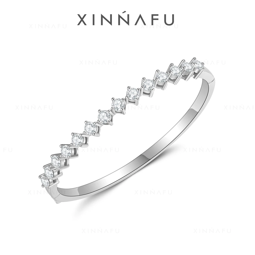 925银合成锆石手镯 “银河之梦“爆闪多钻围镶款百搭手镯