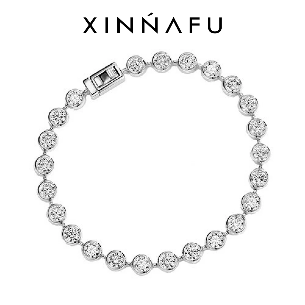 925银合成锆石手链 泡泡满钻手链轻奢百搭