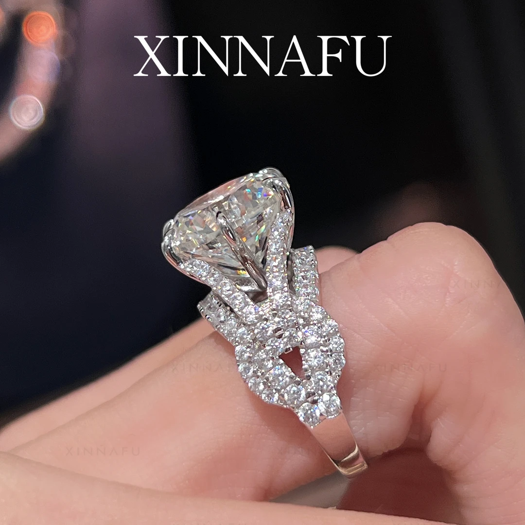 925银合成锆石戒指 8卡“女王皇冠”重工豪华满钻镶嵌轻奢戒指