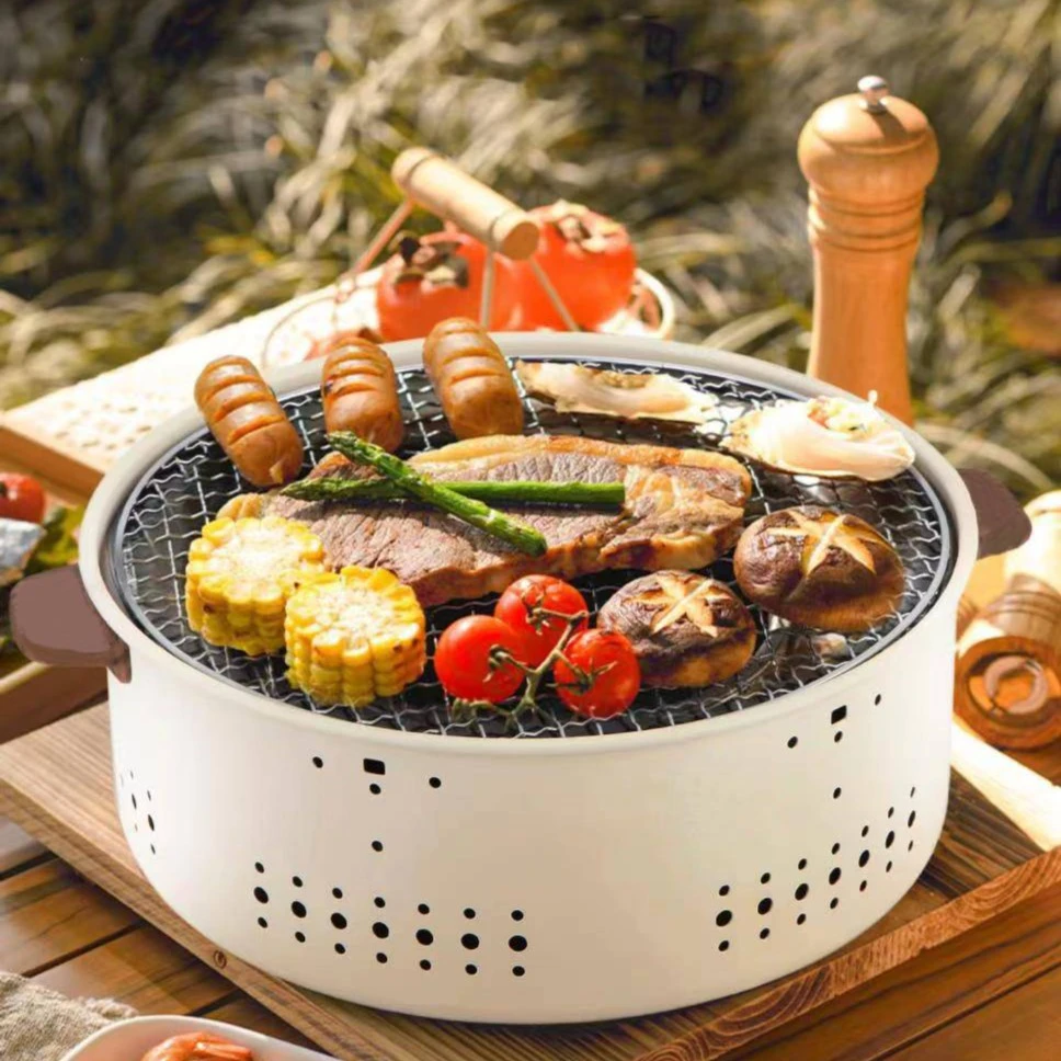 【粉丝福利】户外露营家用便携式烧烤炉安全受热均匀日式炭烤32112