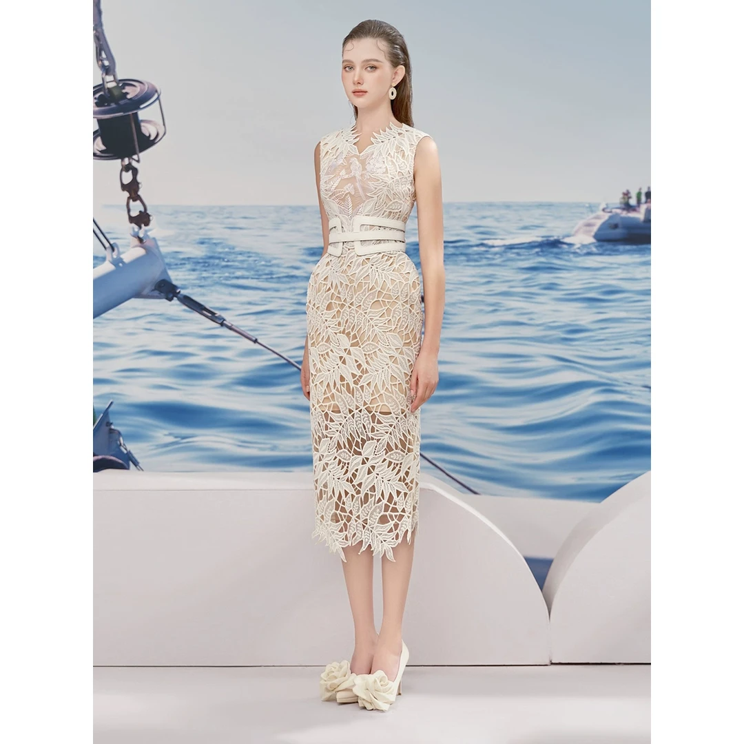 【DÉ MYSTÈRE】小众设计师镂空高级感礼服修身收腰连衣裙GSEN68018