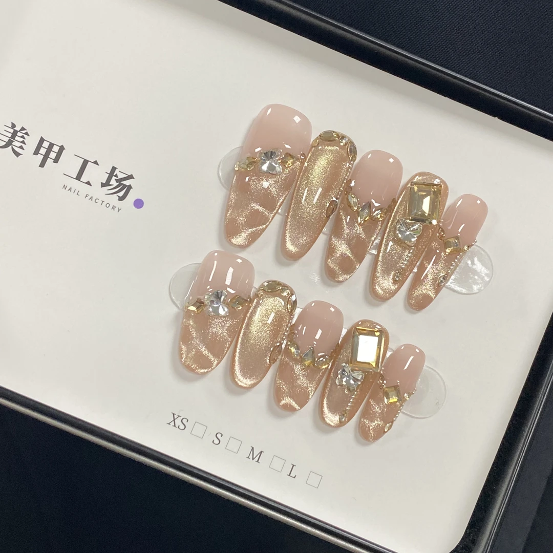 批发专属-【浮光悦影】纯手工穿戴甲（不含盒子，不含果冻胶，裸甲）