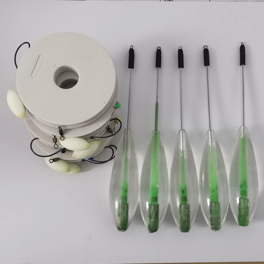 泥鳅钓组夜光加铅缓沉助投器风筝钓组套装新品西格银标碳线绑制