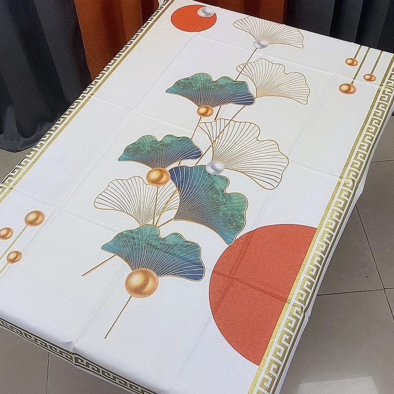 加厚PVC茶几桌布防水防油免洗防烫塑料茶几垫家用长方形餐桌垫布