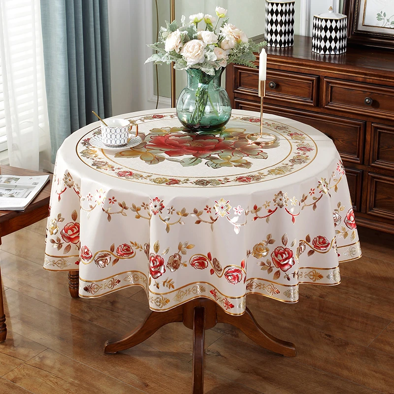 印花塑料纱线PVC正方形桌布防水防油防烫免洗餐桌垫方圆通用台布