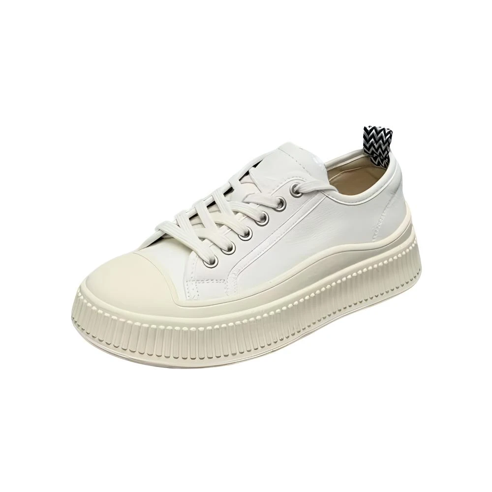 758 6401 真皮厚底小白鞋 （标准尺码）（茹）