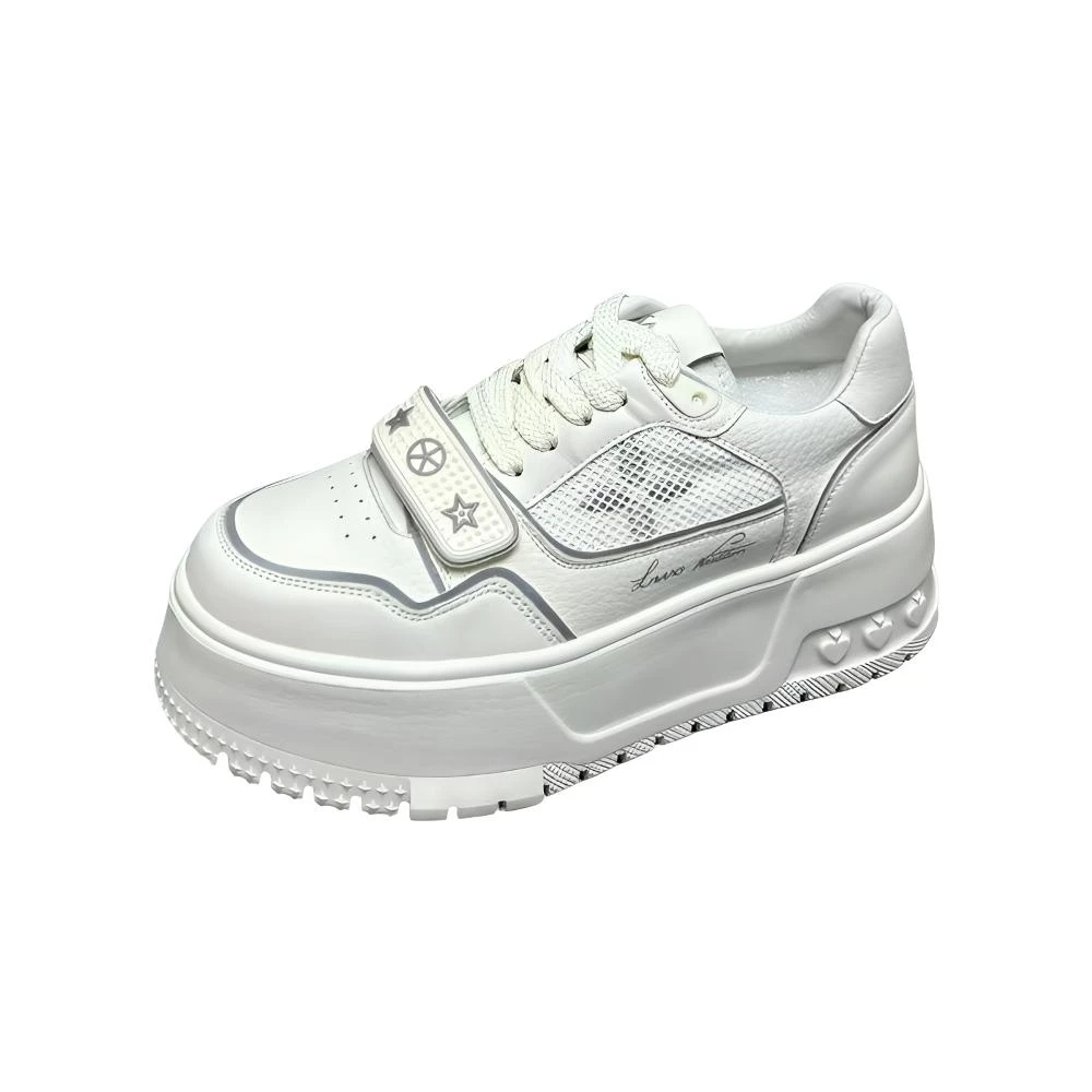 9C01 9343真皮厚底小白鞋 （标准尺码）(王）