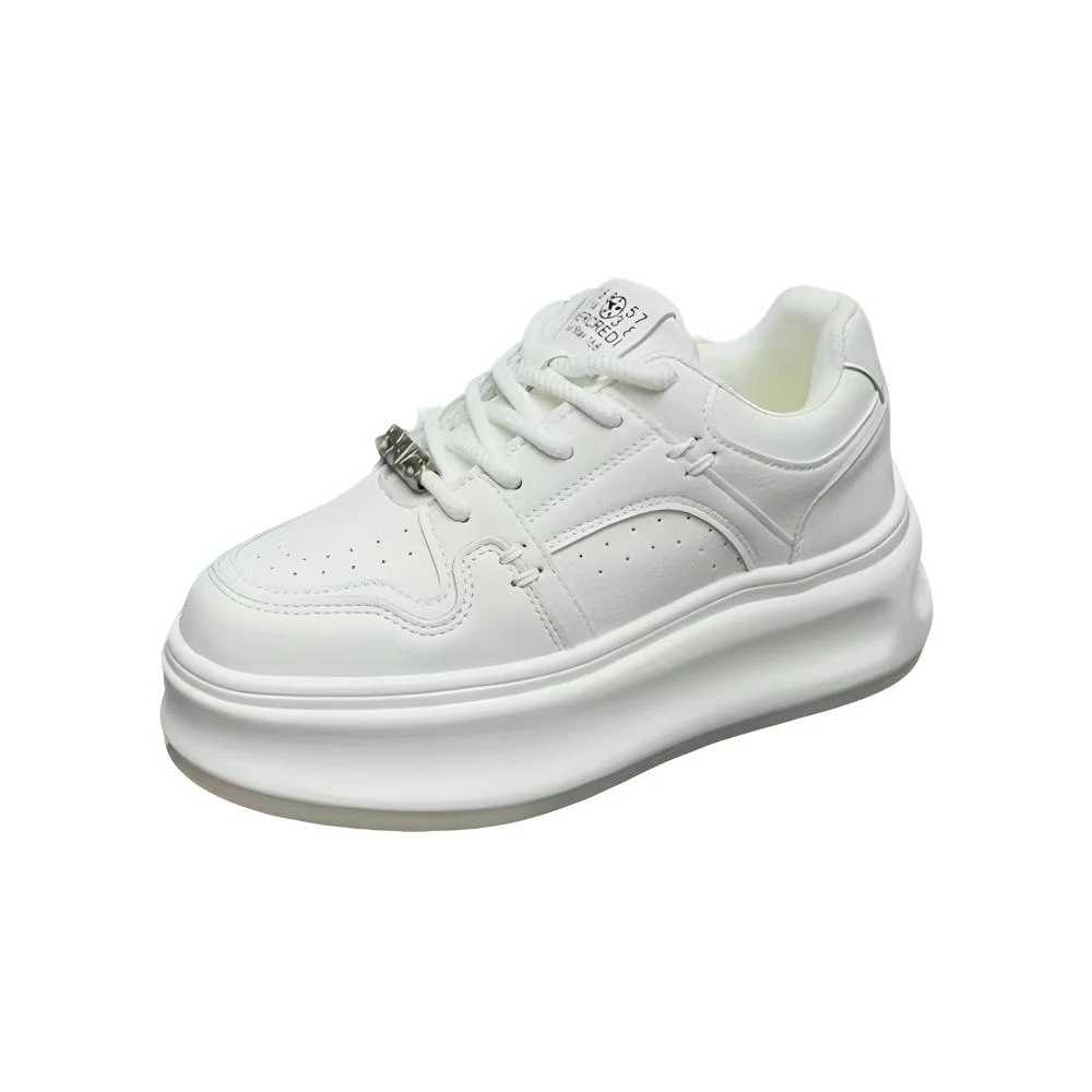 蒙81608  4050真皮厚底小白鞋 （标准尺码）