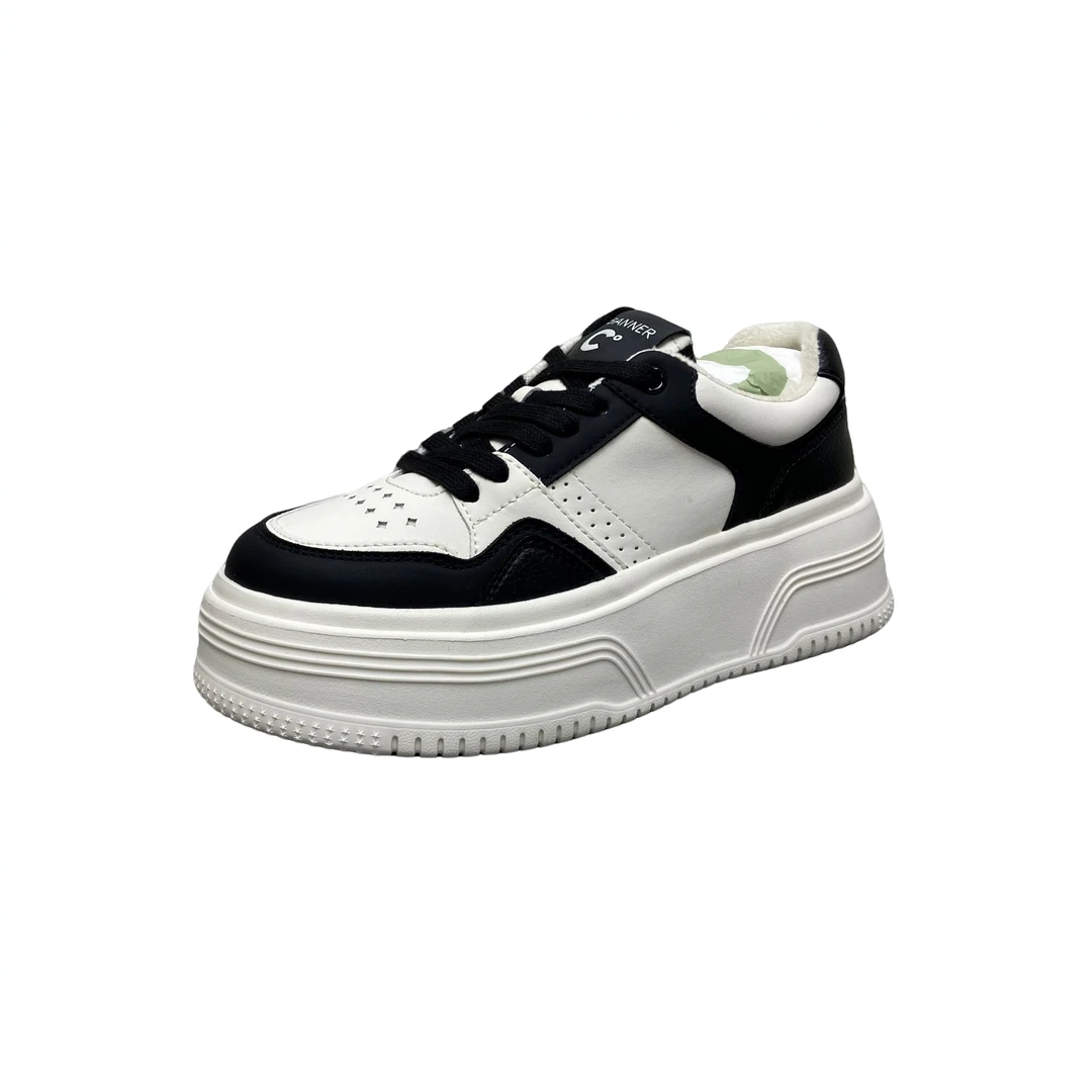 QC933131D83 5896 【内里加绒】真皮厚底小白鞋 （标准尺码）（茹）