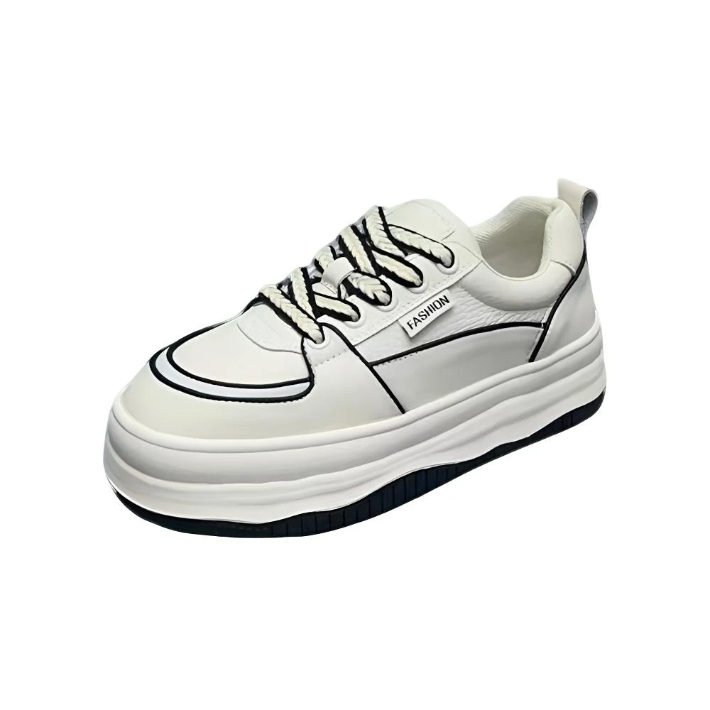 南C   悦8395 625真皮厚底小白鞋 （标准尺码）