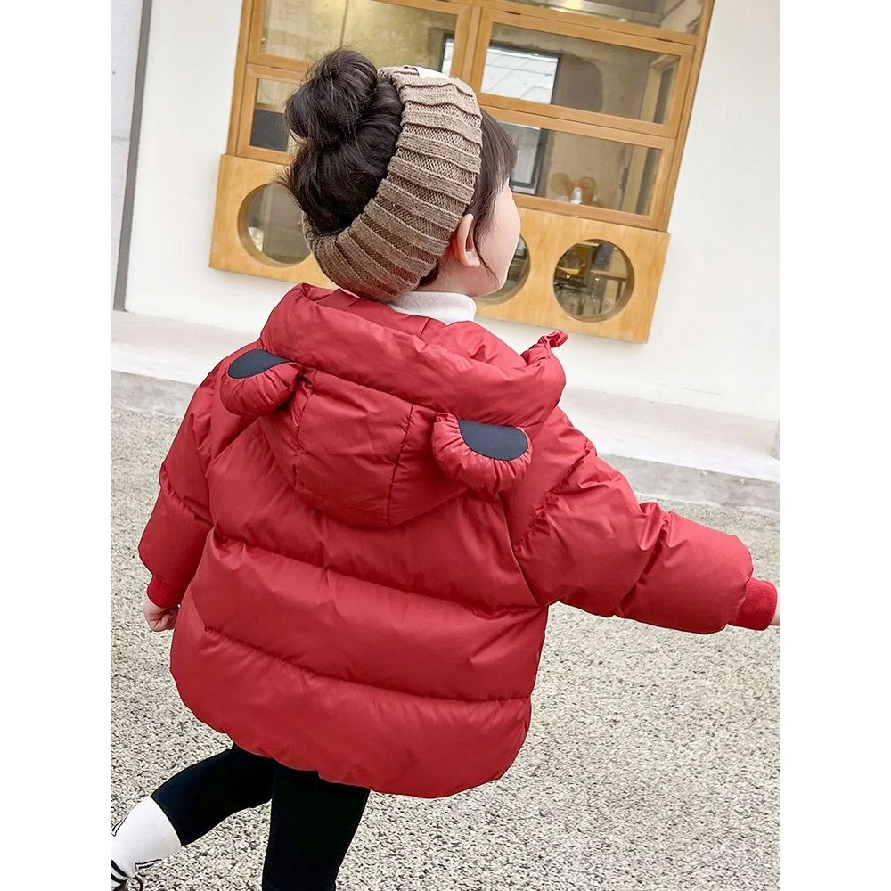 巴拉甄选儿童棉服冬季最新款中小童韩版时尚棉衣男女童卡通