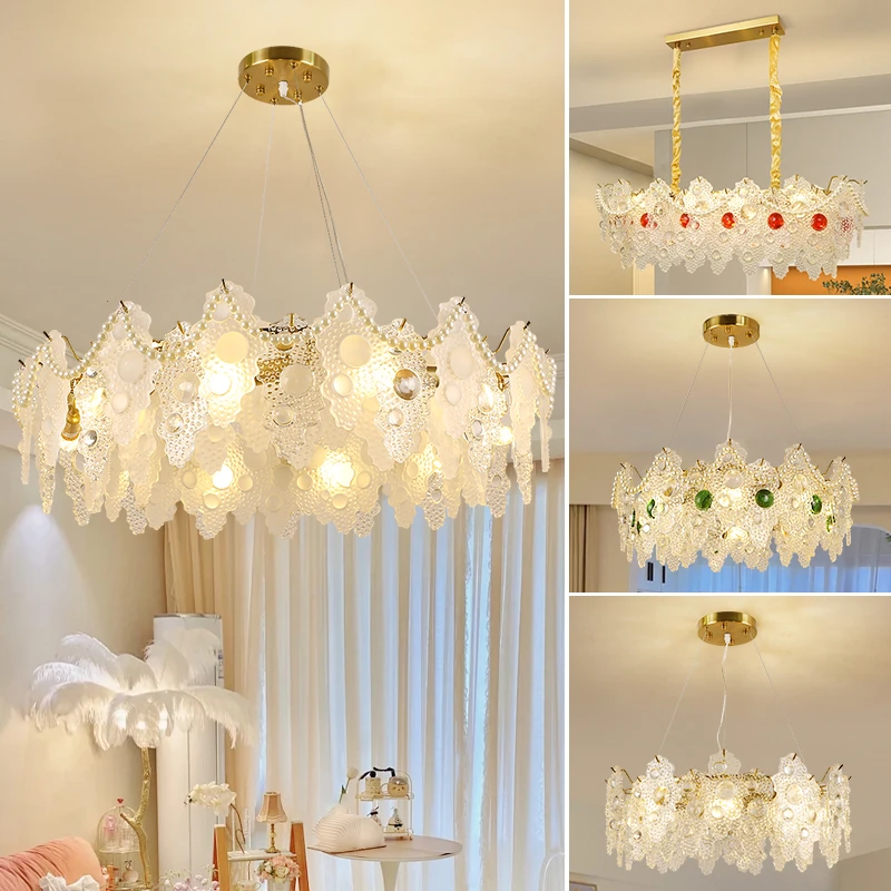中山灯具法式轻奢客厅吊灯现代简约2023年新款奶油风水晶主卧室灯