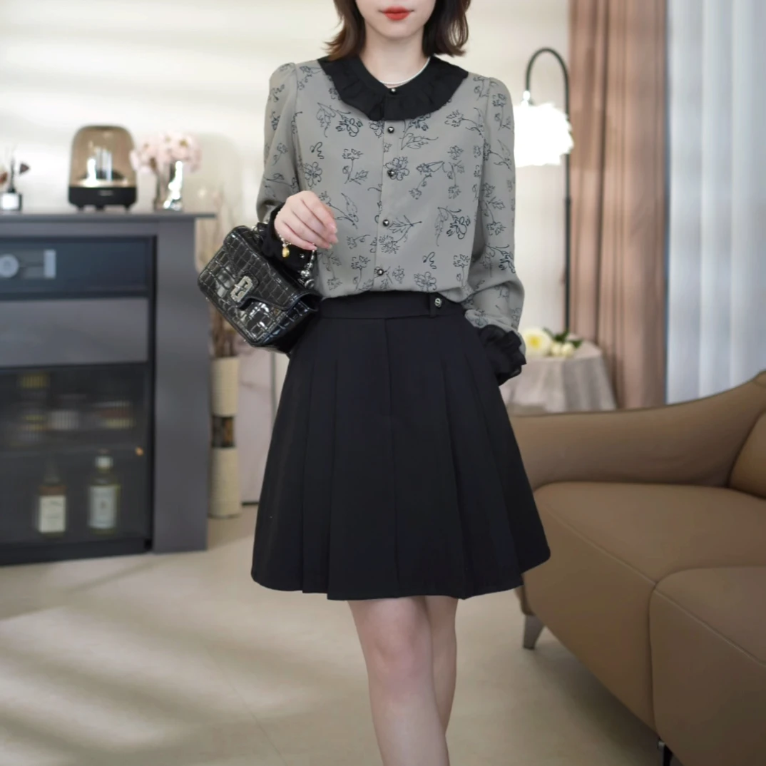 斯洋洋秋季新款气质垂顺通勤高腰百搭半裙BQ408A015SYY