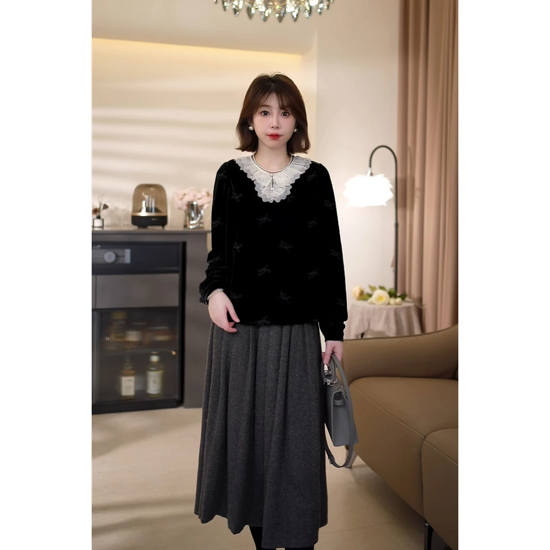 斯洋洋冬季舒适减龄超柔高品质四方立绒百搭上衣SY411A035SYY