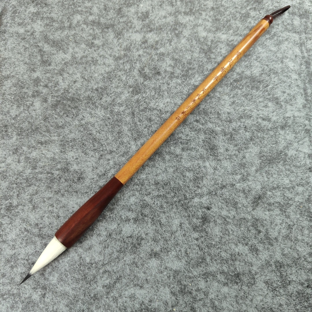 （黑尖紫羊）古法紫羊黑尖行草书笔瘦金体毛笔出锋3.4口径1.0