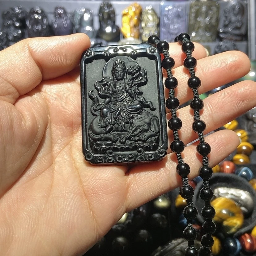 【闪购商品】黑曜岩套链未镶嵌流*
