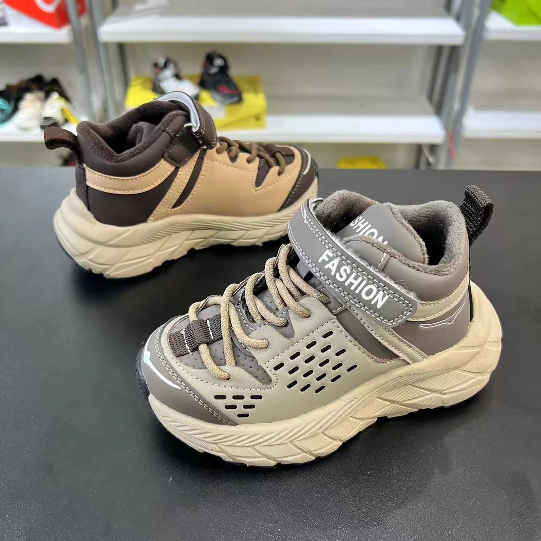 【新疆包邮】9838二棉运动鞋男女童时尚加绒乌市发货冬季