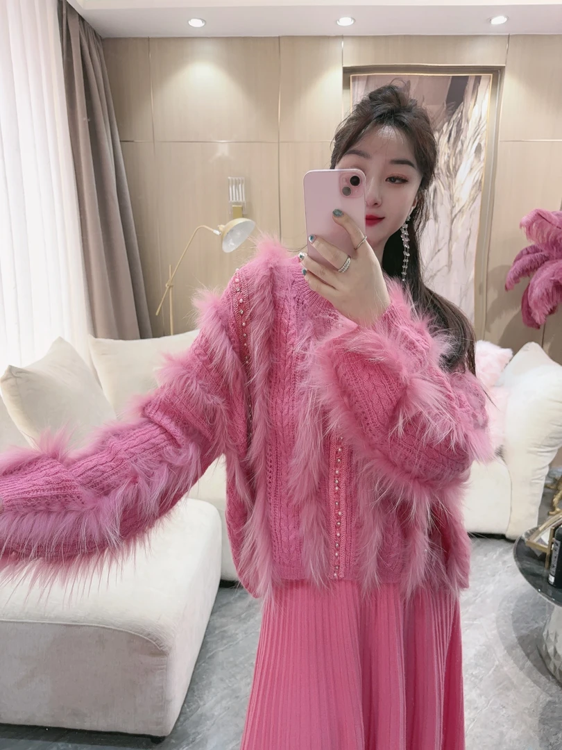 DC【纯宅设定】秋冬爆款网红洋气钉珠百搭双扣加厚秋冬款上衣