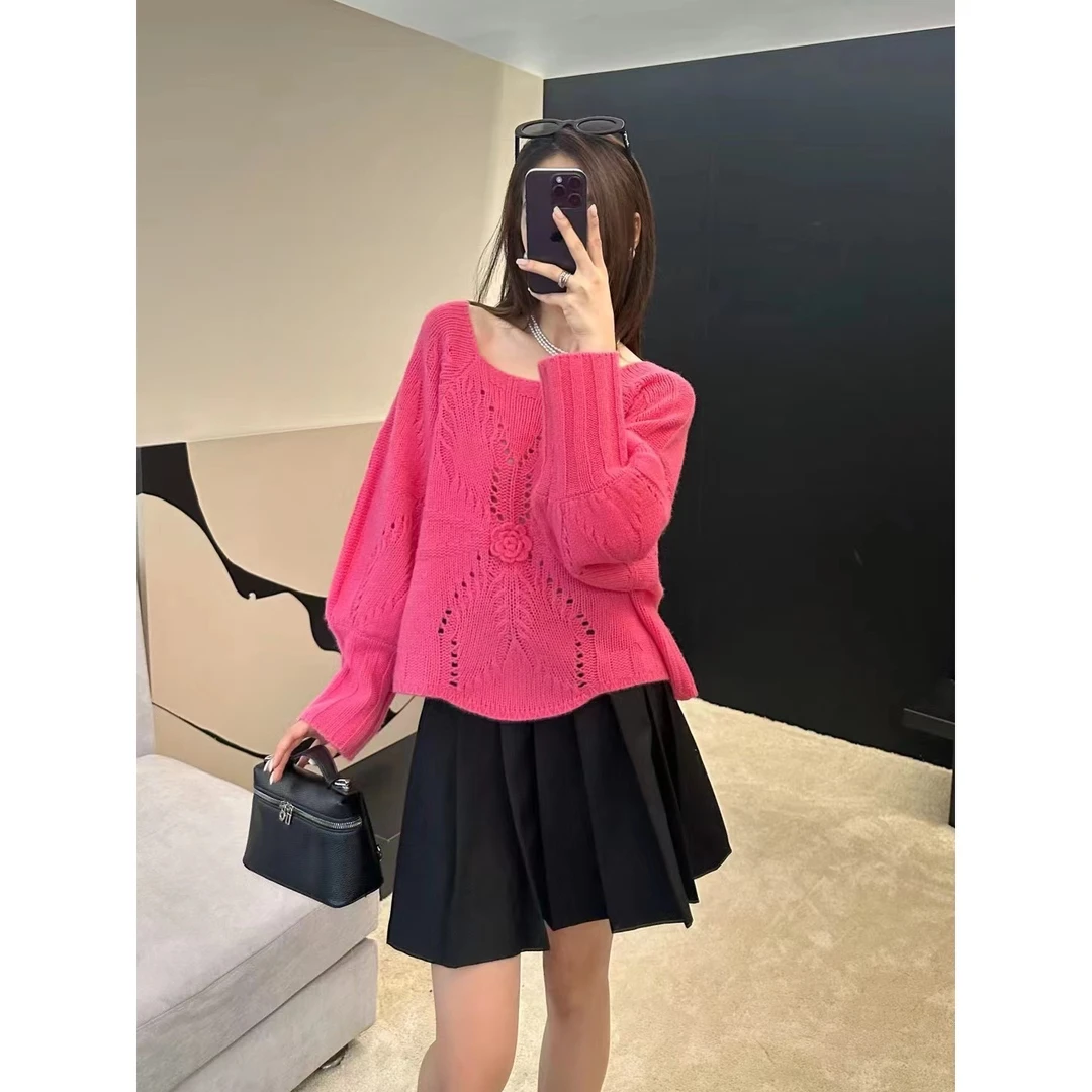 DC【彼岸双生】法式显瘦气质网红花朵洋气上衣时尚上衣半裙