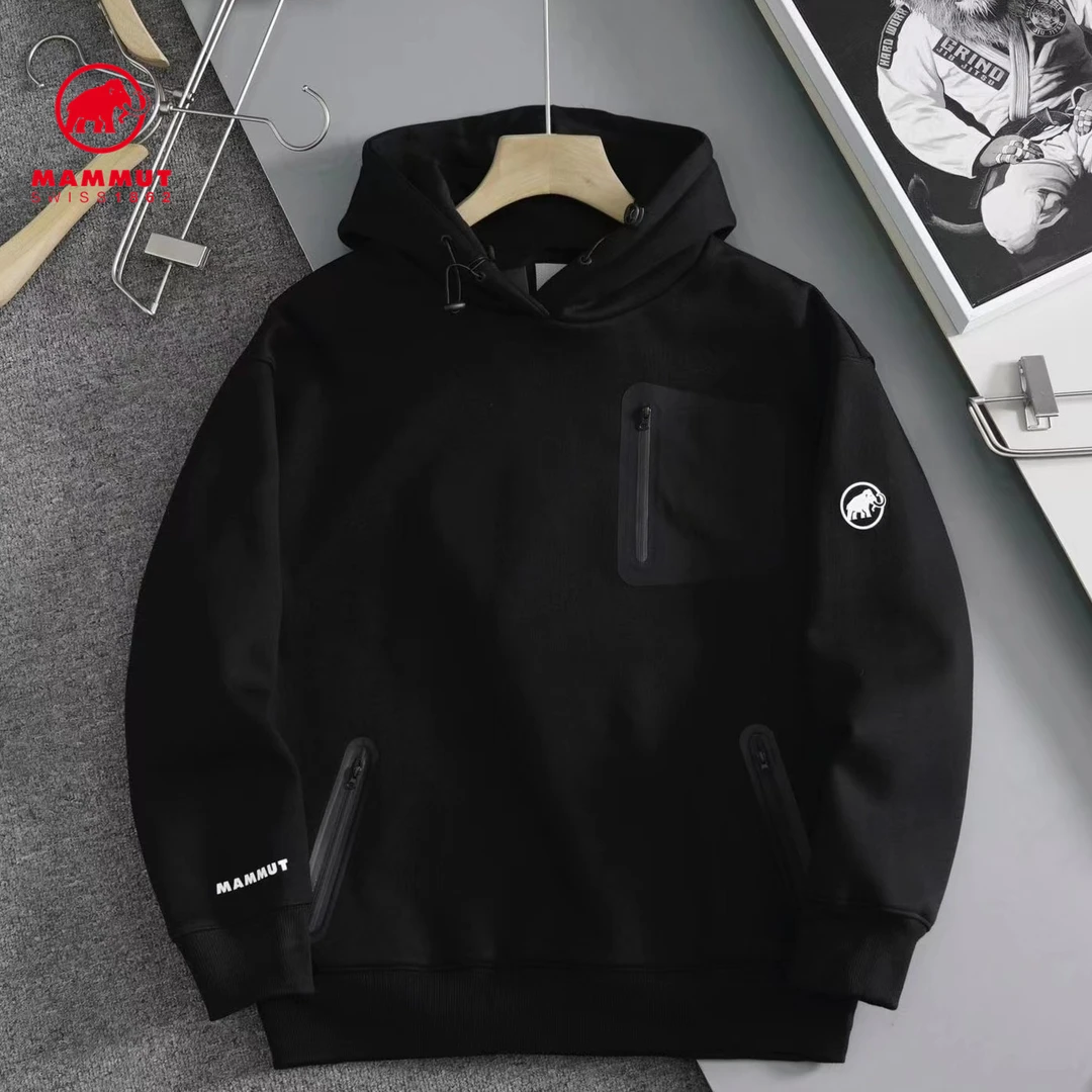 MAMMUT/猛犸象卫衣连帽2023秋冬加绒加厚高端男士卫衣新款外套