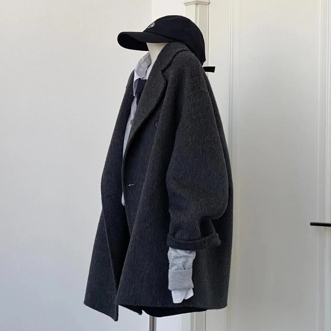 西装短款呢大衣2025秋冬新款毛呢外套小个子韩系高级感加厚潮流