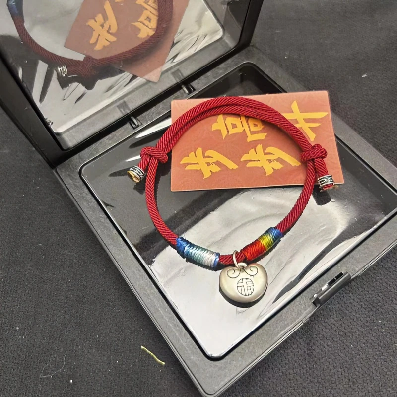 足银手链 新年礼物足银999平安是福手链编织宝宝情侣编绳民族风