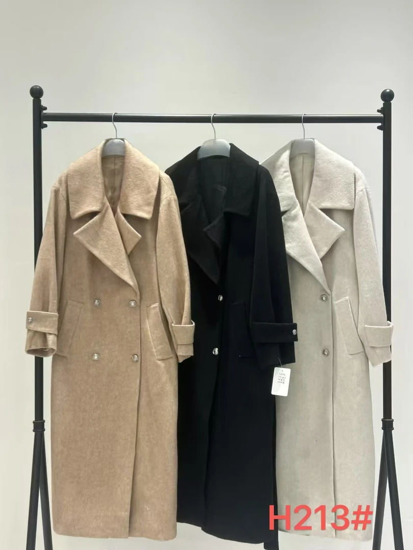 【哈迪专属】羊绒大衣2024新款里衬腰带系带大衣女213