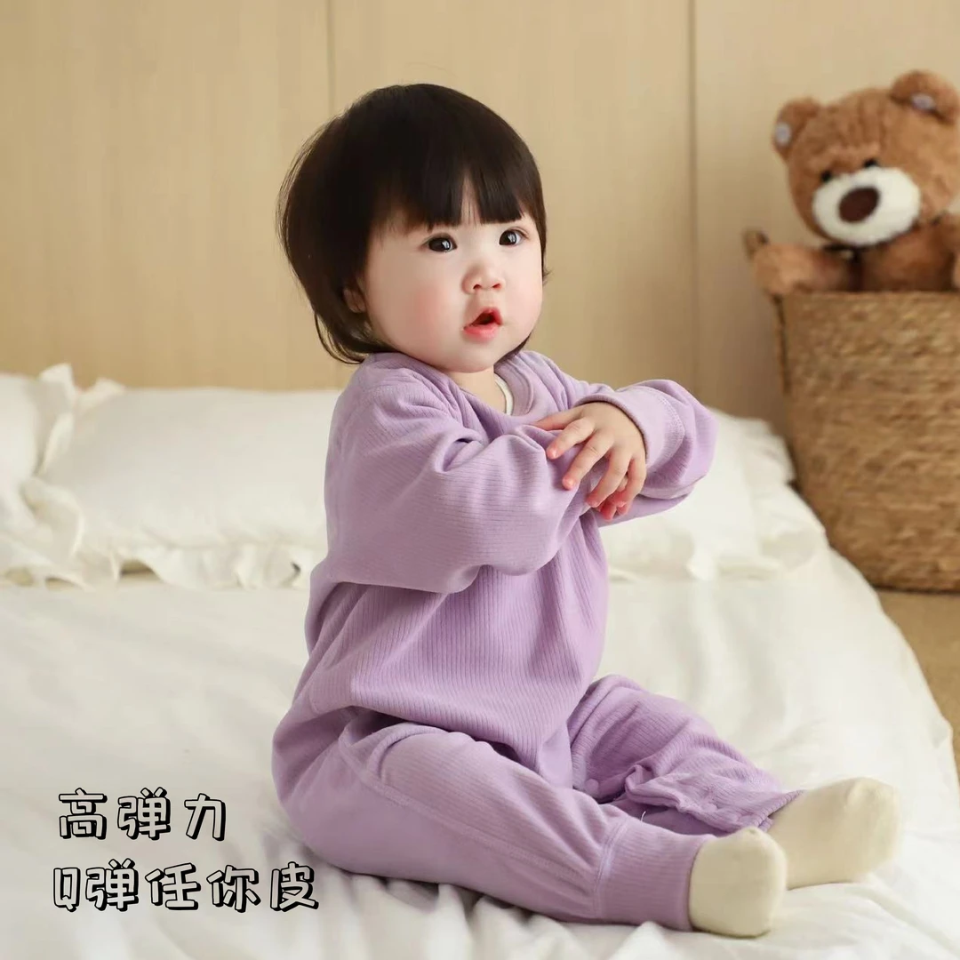 【粉丝专享】婴幼儿春秋冬连体衣长袖爬服宝宝单层居家服睡衣德绒