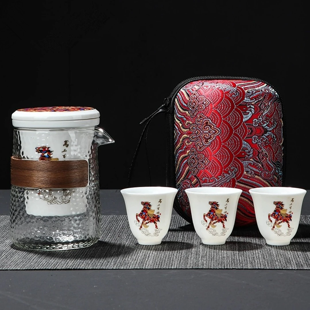 便携式旅行茶具小套装（图案随机）