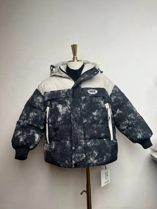 扎染款 儿童加厚整张棉 棉服110-150