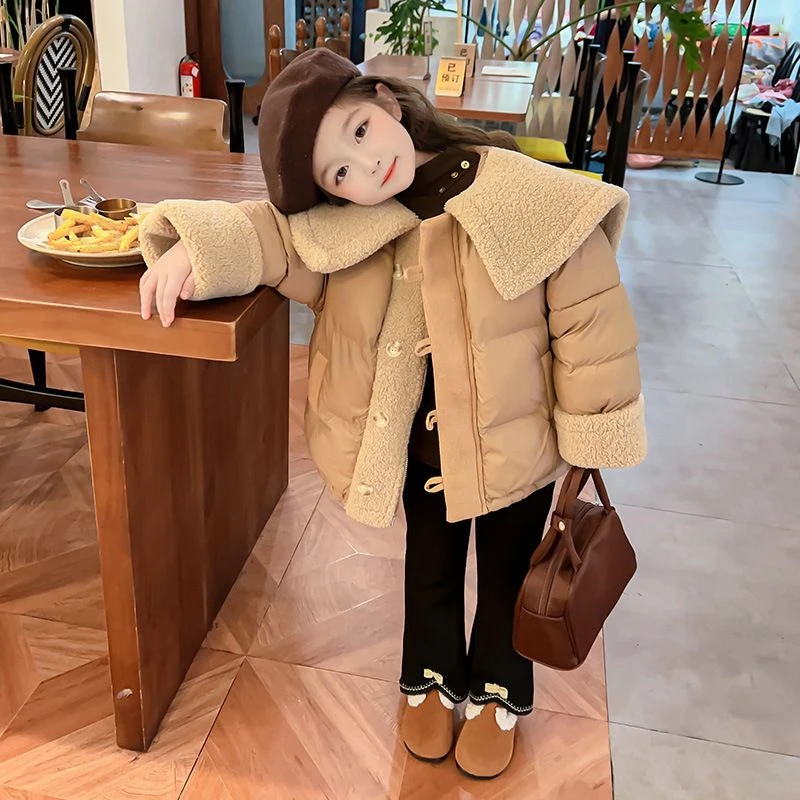 洋气女童秋冬款外套2023新款美拉德穿搭女宝宝冬季上衣冬装保暖