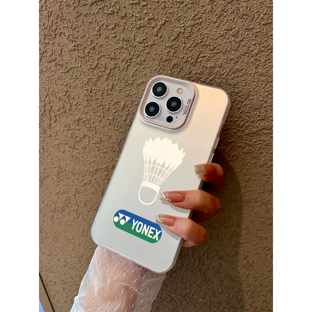 尤尼克斯适用苹果14/15promax手机壳iphone13彩银镭射磨砂防摔壳