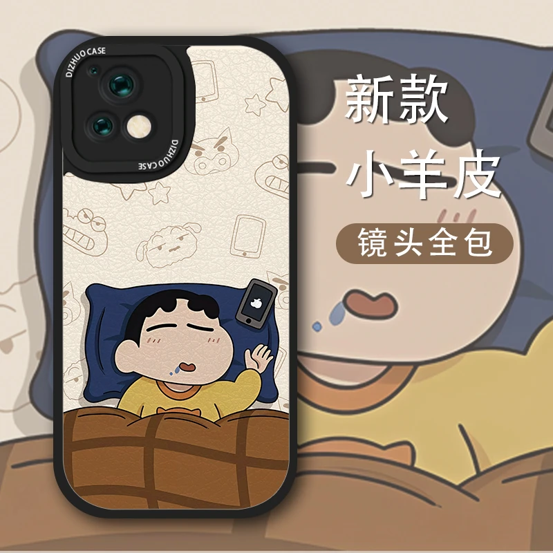 vivoY52s手机壳新款小羊皮防摔保护个性睡觉小新时尚爆款潮牌