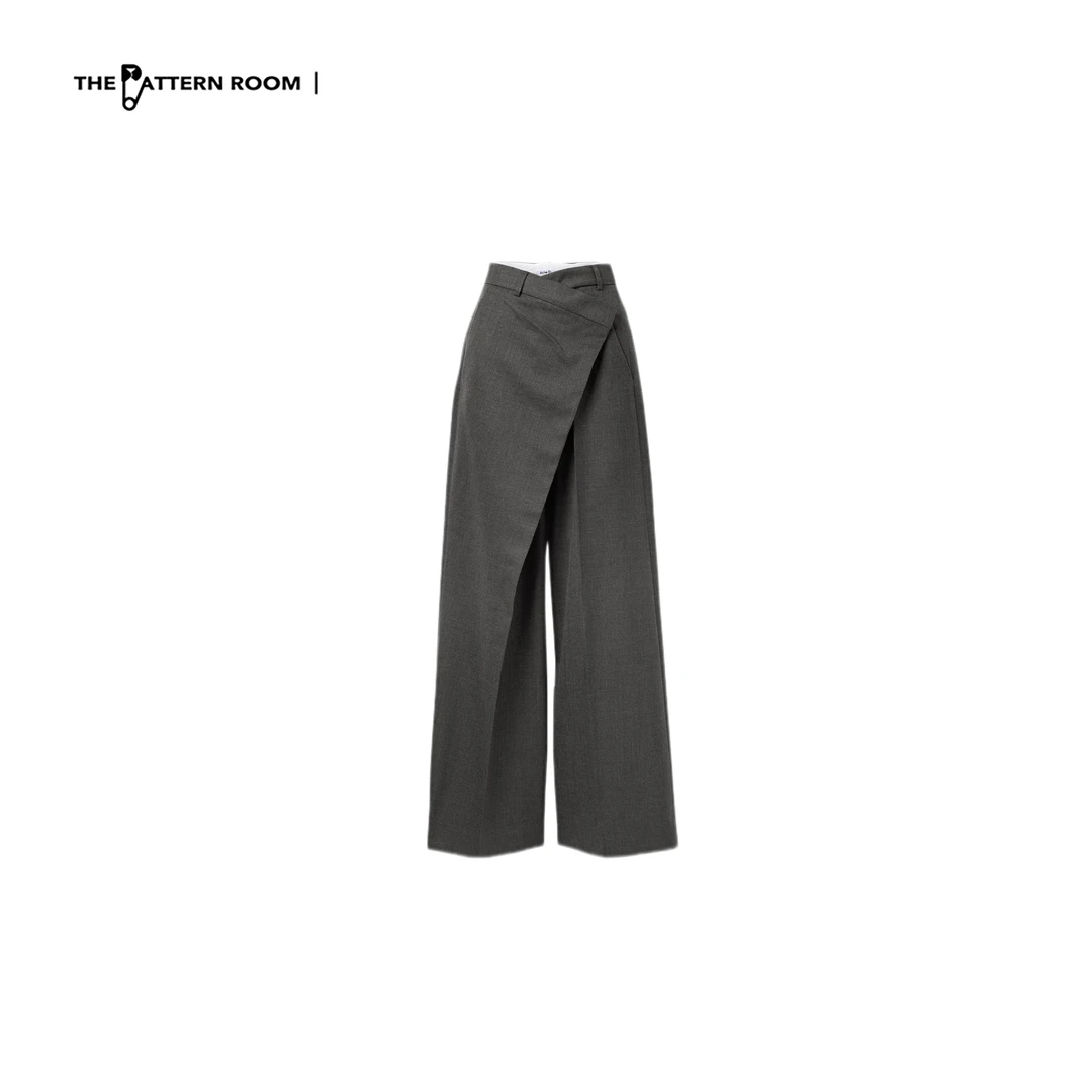 The pattern room｜北欧美学简约折叠腰线西裤