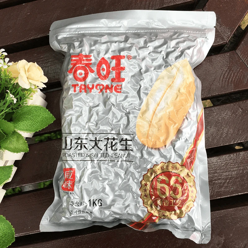 春旺咸味花生仁大真空1000g香酥花生米零食下酒菜小吃食.观赛搭子