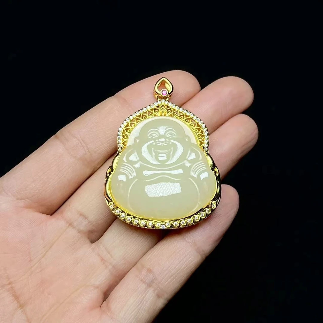 和田玉佛公吊坠Y1575赠礼盒(多样性发)不含链