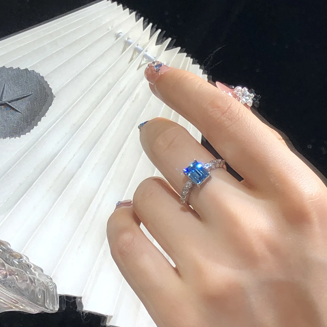 施家华子纯银戒指颜色随机