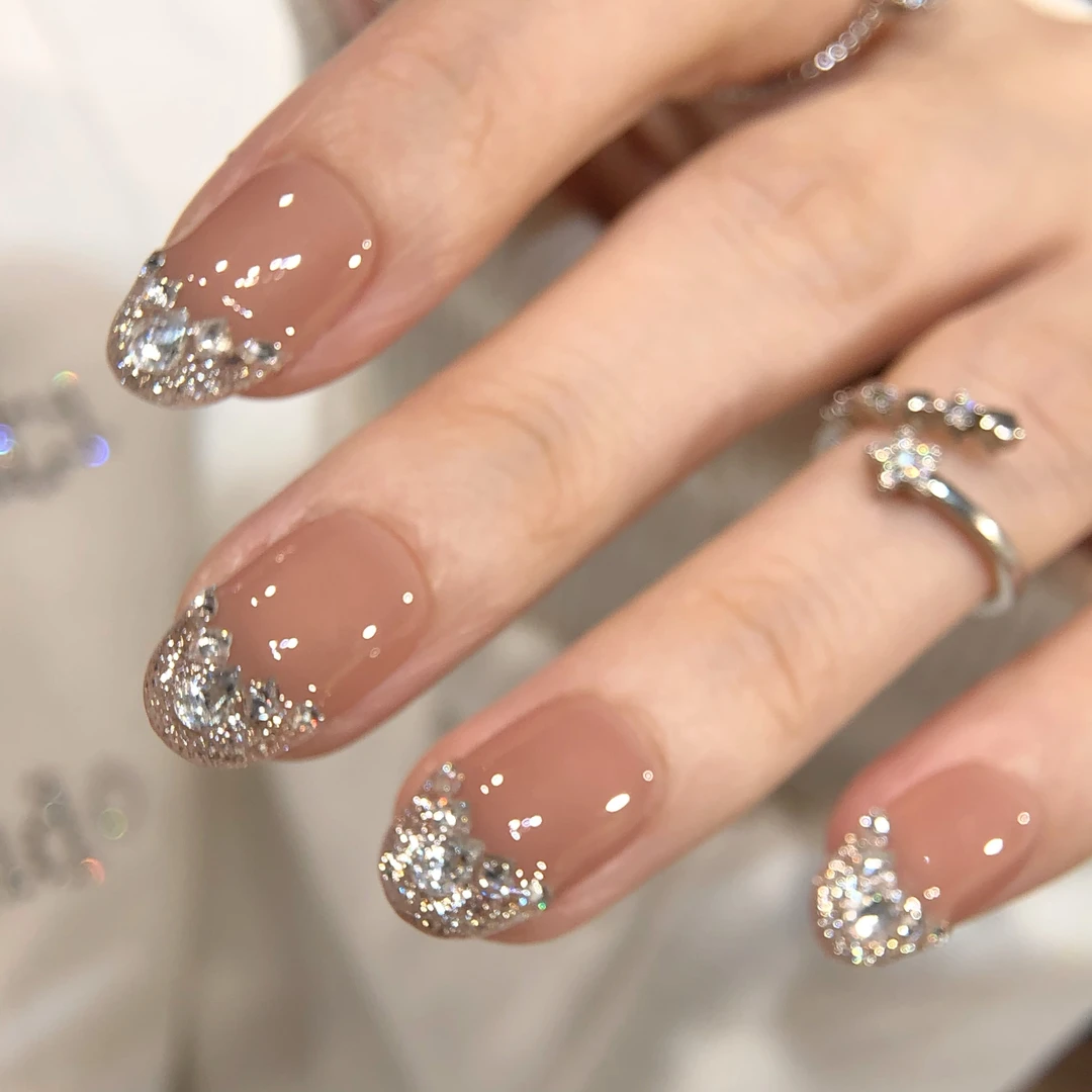 喵公子【遗忘月光】纯手工穿戴甲可拆卸美甲光疗甲