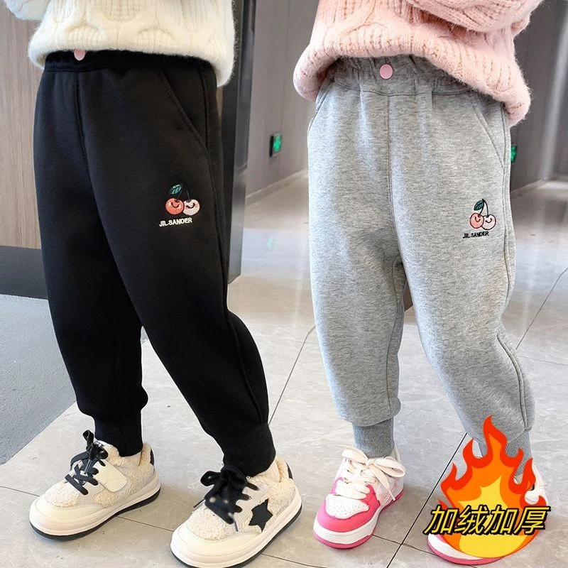 【肉包】儿童裤子2024春秋新款时尚百搭女童长裤中小童运动休闲裤