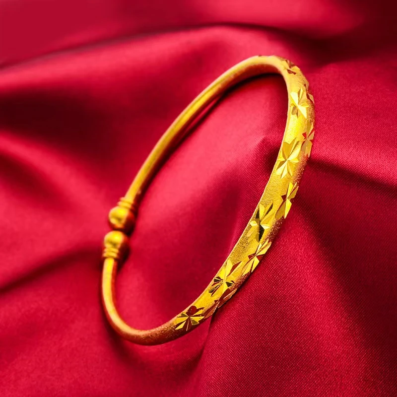 百搭时尚简约珠子头满天星手镯开口可调节