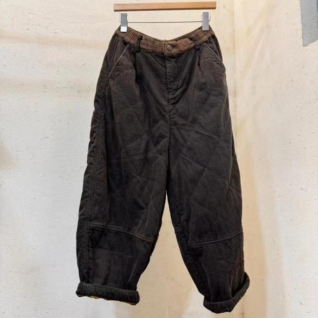 初米服饰分享原创夹棉休闲裤